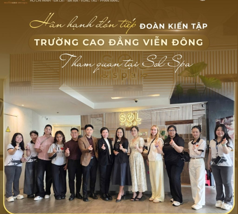 VELA SPA ĐÓN TIẾP ĐOÀN KIẾN TẬP TRƯỜNG CAO ĐẲNG VIỄN ĐÔNG